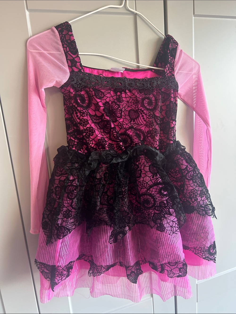 monster high Pink and Black Lace Halloween Dress Costume